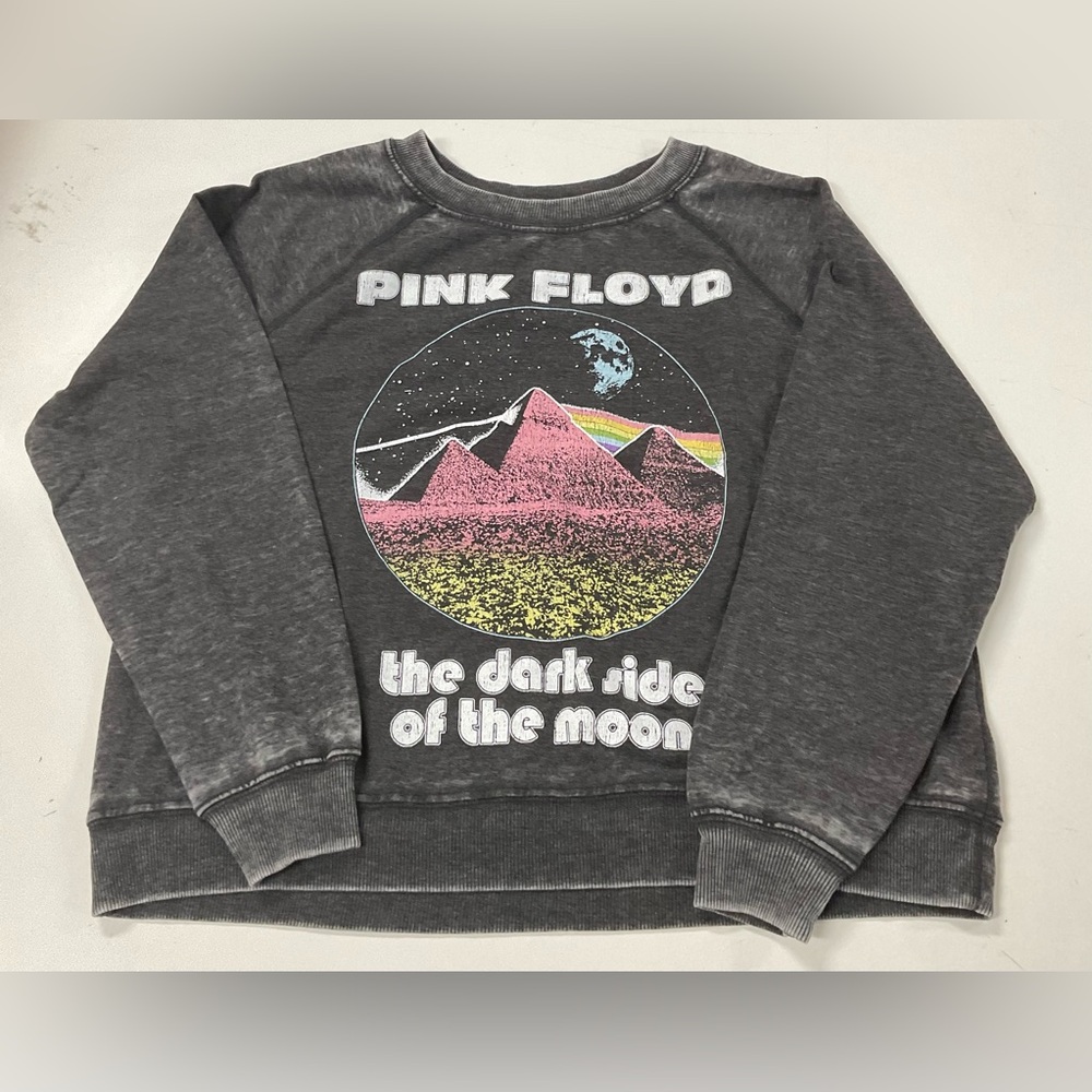 Recycled Karma Gray Pink Floyd Graphic Sweatshirt